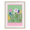 Stupell Industries Wild Flowers with Pink Border Framed Print Under Glass, design by Elizabeth Medley